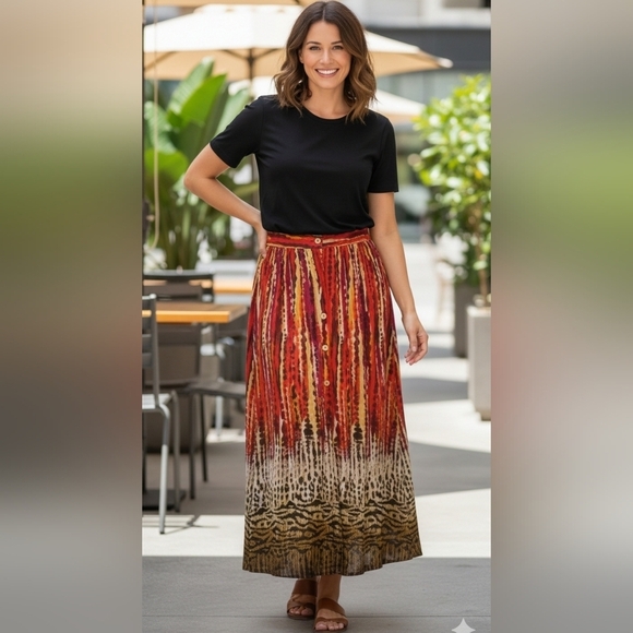 Peter Nygard Dresses & Skirts - {Peter Nygard} Women's Button Front Animal Print Skirt - Size 10